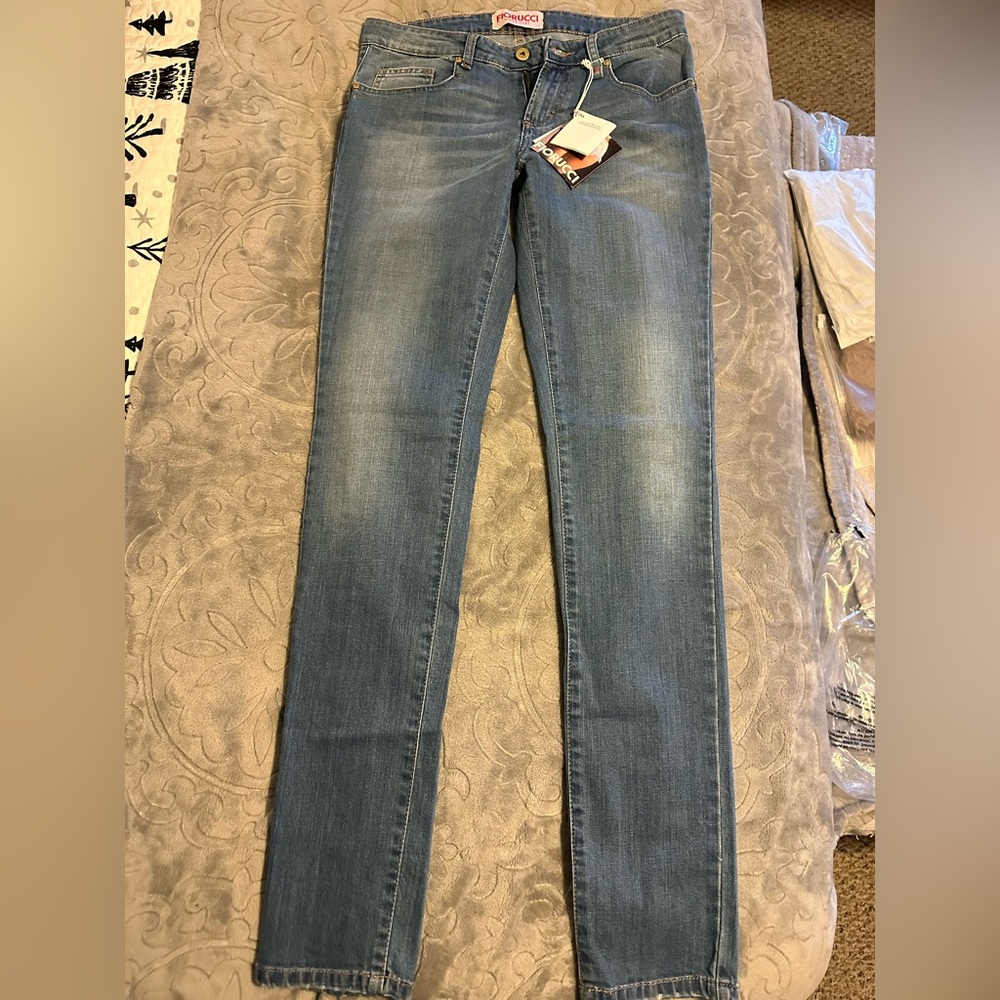 Fiorucci Blue Denim Jeans size 28 NWT